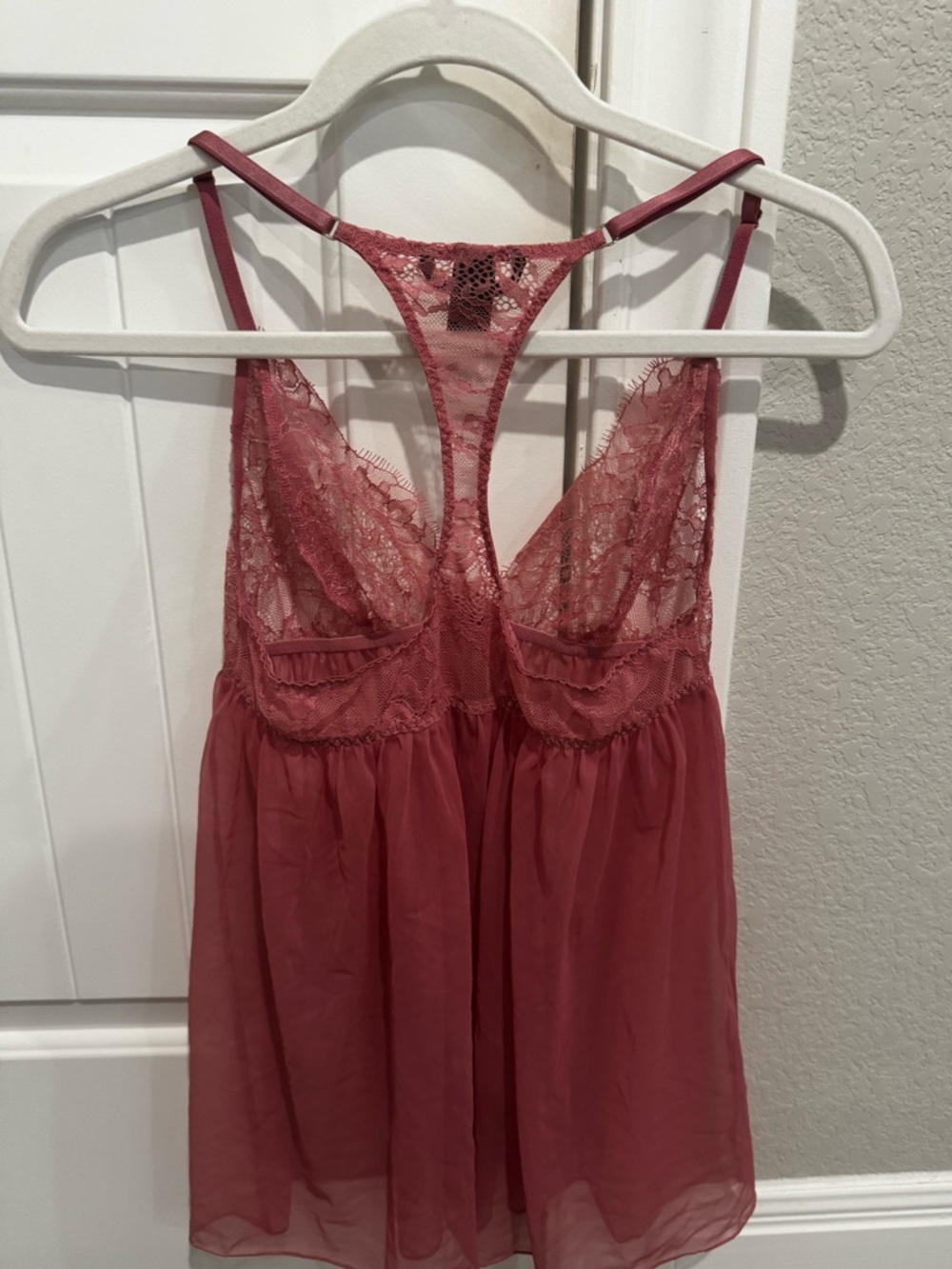 Victoria's Secret Rose Lace Racerback Chemise